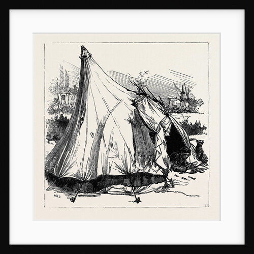 Gipsy Life Round London: Tent at Hackney Wick 1880 by Anonymous
