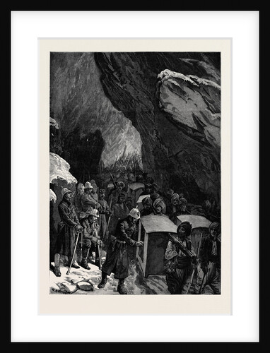 The Afghan War: Hospital Dhoolies in the Jugdulluk Pass 1880 by Anonymous