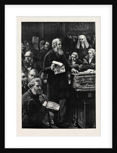 The Opening of Parliament: The Chancellor of the Exchequer Speaking in the House of Commons 1880 by Anonymous