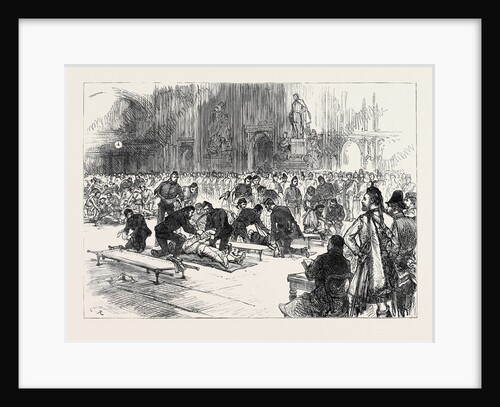 Drill of Volunteer Ambulance Corps at Guildhall 1880 by Anonymous