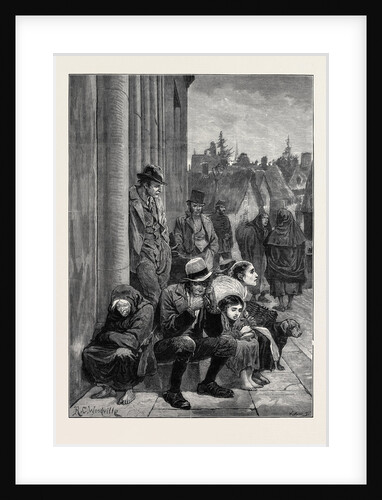 The State of Ireland: Scene Outside the Courthouse Galway 1880 by Anonymous
