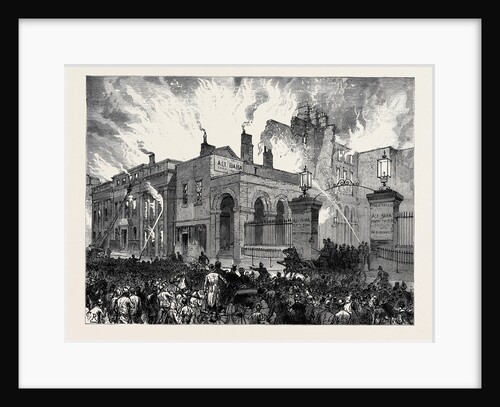 Burning of the Dublin Theatre Ireland 1880 by Anonymous