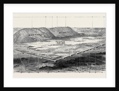 The Afghan War: Bird's-Eye View of Defences of the Sherpore Cantonment Showing Positions of the Troops in Garrison 1880 by Anonymous