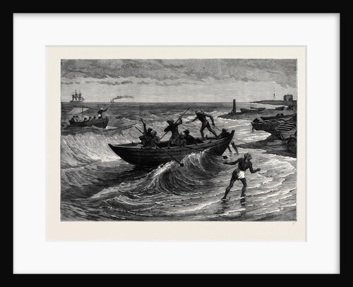 Massoolah Boats Madras 1880 by Anonymous