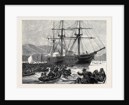 Irish Relief Squadron Under the Duke of Edinburgh: Distributing Stores from H.M.S. Valorous at Kilkerran 1880 by Anonymous