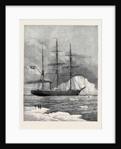 The Swedish Arctic Exploring Ship Vega Among Icebergs 1880 by Anonymous