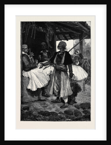 Sketches in Albania: A Bear-Fancier in the Bazaar Scutari 1880 by Anonymous