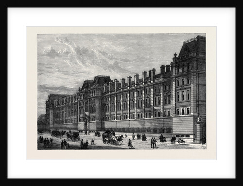 The New Cavalry Barracks at Knightsbridge London 1880 by Anonymous