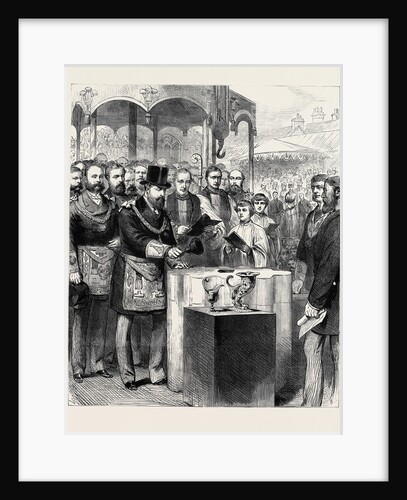 Royal Visit to Truro: The Prince of Wales Laying the Corner Stone of Truro Cathedral May the Good Seed of His Word Sown Here in the Hearts of Men Take Root and Bring Forth Fruit a Hundredfold to Their Benefit and His Glory. So Note It Be. 1880 by Anonymous