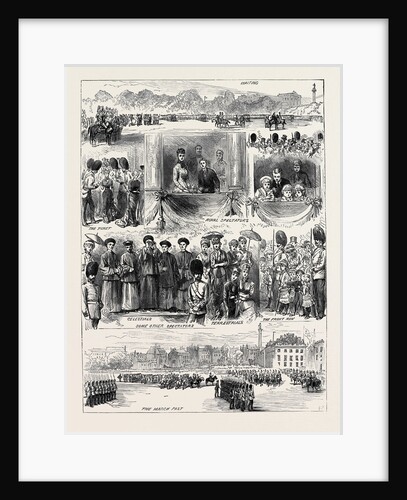 Sketches at Trooping the Colours on the Queen's Birthday 1880 by Anonymous