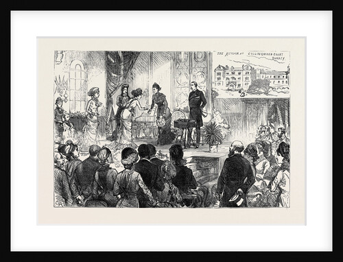 The Duke and Duchess of Connaught at the Royal Albert Orphan Asylum Bagshot 1880 by Anonymous