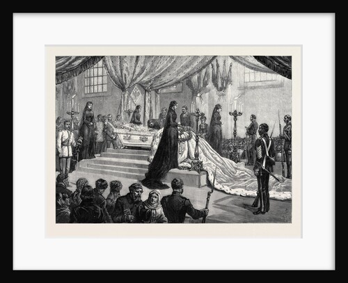 Funeral of the Empress of Russia at St. Petersburg: The Lying in State in the Cathedral of St. Peter and St. Paul 1880 by Anonymous