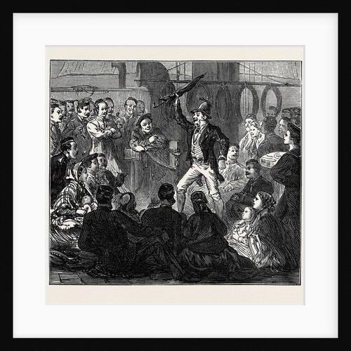 Life on Board a Troop Ship: Evening Amusements 1874 by Anonymous