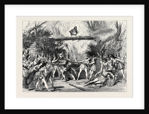 The Christmas Pantomimes: Scene from Red Riding Hood and Her Sister Little Bo-Beep at Covent Garden Theatre London 1874 by Anonymous