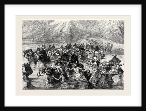 The Mission to Yarkund: Crossing the Shayok below the Khardung Pass 1874 by Anonymous