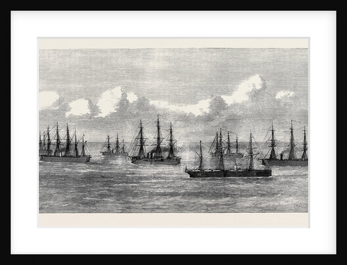 The Transport Sarmatian Bound for the Gold Coast Passing the Channel Squadron 1874 by Anonymous