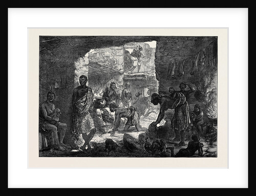 The Ashantee War: Interior of a Native Hut Cape Coast Castle 1874 by Anonymous