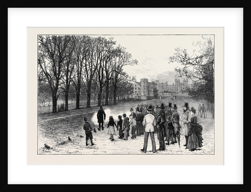 Marriage Festivities for the Duke of Edinburgh: Firing a Salute in the Long Walk Windsor Park 1874 by Anonymous