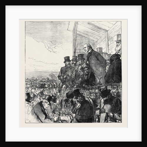 The General Election: Mr. Gladstone Addressing the Electors of Greenwich on Blackheath 1874 by Anonymous