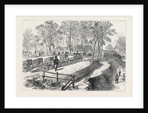 The Ashantee War: Artillery Park in the Camp at Prah-Su 1874 by Anonymous