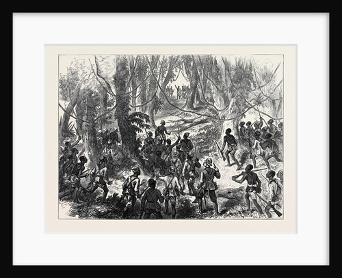 The Ashantee War: Lord Giffard and Advance Scouts on the Adansi Hills Warned by an Ashantee Priest Not to Go Forward 1874 by Anonymous