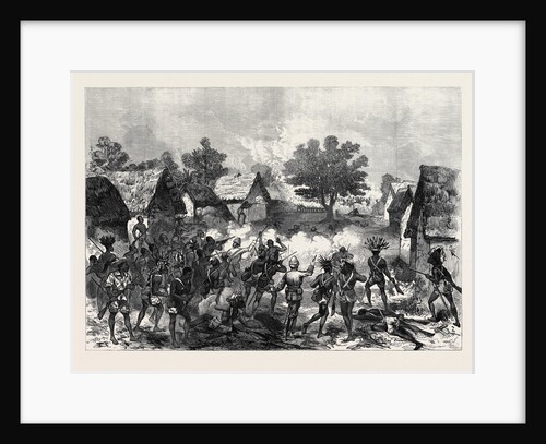 The Ashantee War: Lord Gifford and Advance Scouts Storming a Village 1874 by Anonymous