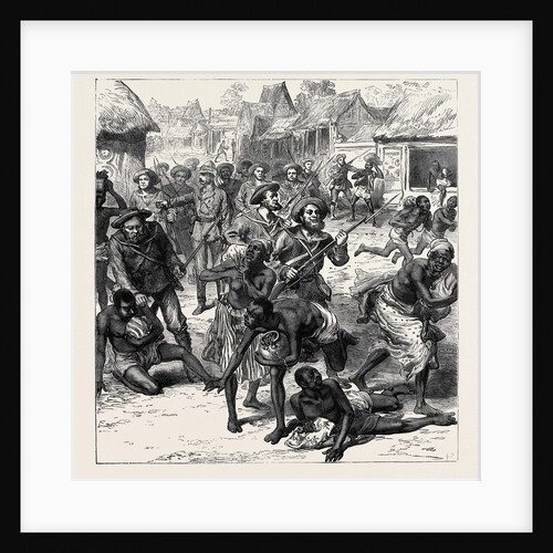 The Ashantee War: The Naval Brigade Clearing the Streets of Coomasie 1874 by Anonymous