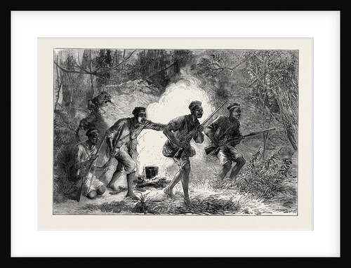 The Ashantee War: A Night Alarm 1874 by Anonymous