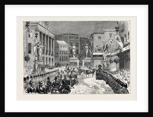 The Royal Entry Into London: The Procession at the Foot of Regent Street 1874 by Anonymous