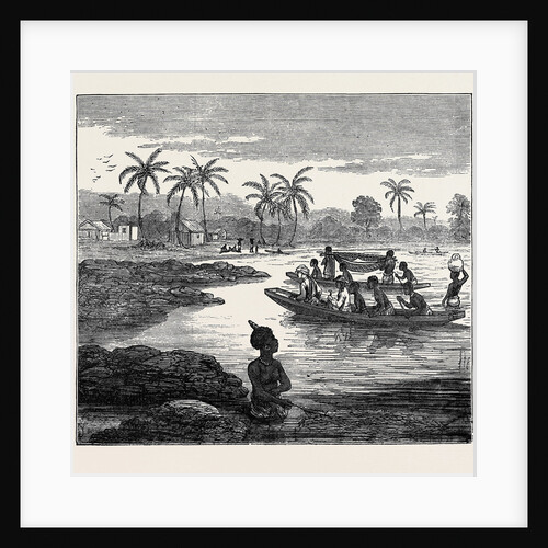Crossing the Sweet River Near Elmina 1874 by Anonymous