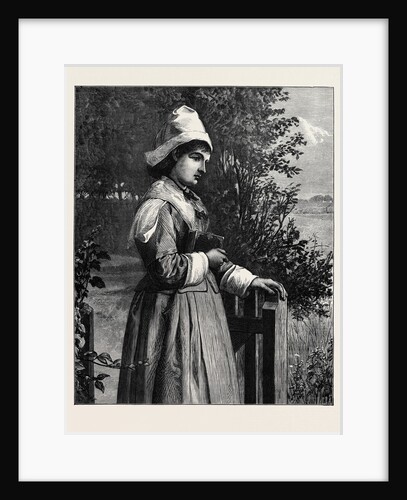 Homeward Serenely She Walked with God's Benediction Upon Her. In the Exhibition at the Dudley Gallery 1874 by Anonymous
