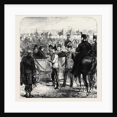 Review at Windsor: The Queen Presenting the Cross of St. Michael and St. George to Sir Garnet Wolseley 1874 by Anonymous