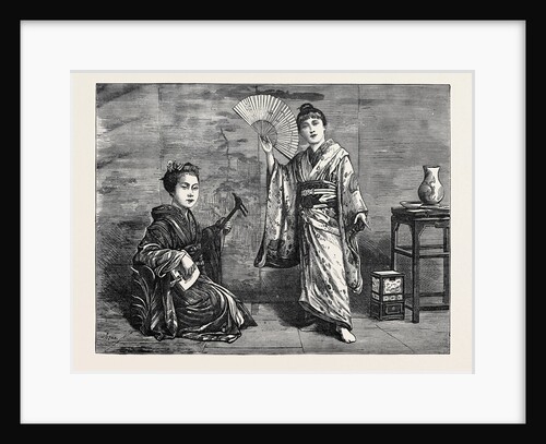 Japanese Dancing Girl Practising 1874 by Anonymous