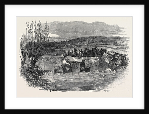 Taking the Gloucester and Aberysthwyth Mail-Coach Out of the River Frome by Anonymous