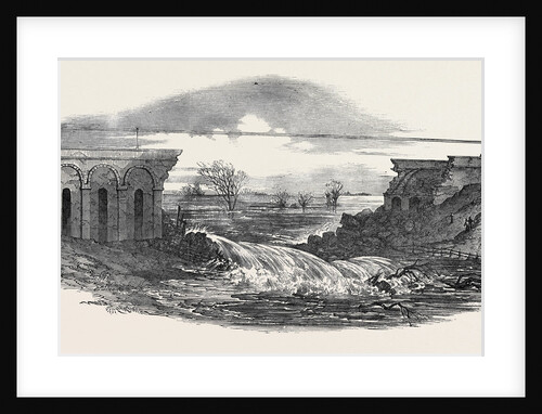 Destruction of the Crows-Mills Viaduct on the Midland Railway, Near Leicester by Anonymous