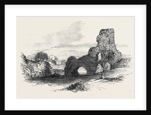 Remains of Pevensey Castle, Sussex. by Anonymous