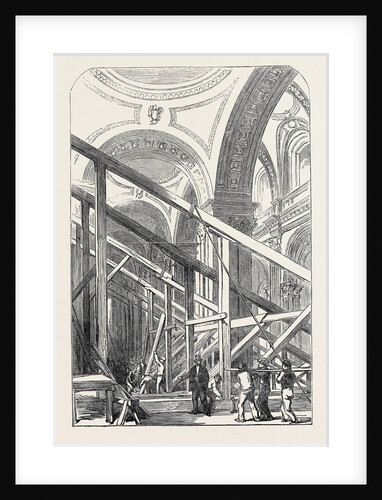 Preparations for the Funeral of the Duke of Wellington, in St. Paul's Cathedral: View in the South Aisle, 1852 by Anonymous