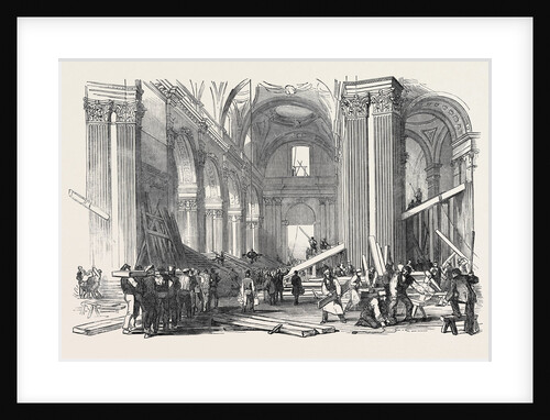 Preparations for the Funeral of the Duke of Wellington, in St. Paul's Cathedral: View in the Nave, Looking West, 1852 by Anonymous