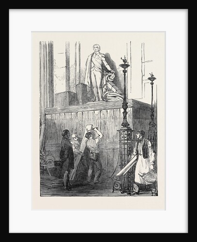 Preparations for the Funeral of the Duke of Wellington, in St. Paul's Cathedral: The Nelson Monument, 1852 by Anonymous
