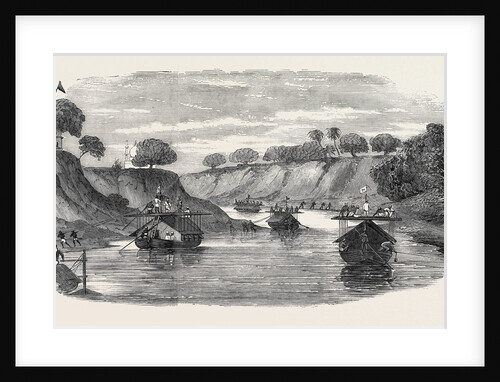 The Regiment of Loodianah (Gordon's Sikhs) on Their Voyage Down the Goumtee from Lucknow, to Embark at Calcutta for Rangoon, 1852 by Anonymous