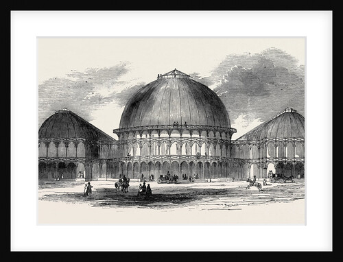 The Great Industrial Exhibition Building at Dublin: Front Elevation to Merrion Square West, 1852 by Anonymous