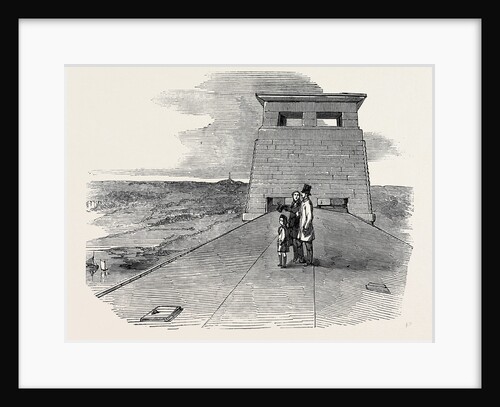Prince Albert, the Prince of Wales, and Mr. Stephenson, Upon the Roof of the Britannia Tubular Bridge, 1852 by Anonymous