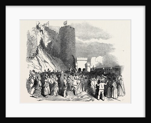 Reception of Her Majesty at the Conway Station. by Anonymous