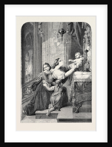 The Refuge at the Altar from a Picture by Daege, Berlin by Anonymous
