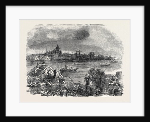 The Village of Boucharge Inundated by the Rhone, 1852 by Anonymous
