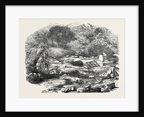 The Inundations in Worcestershire: Ruins of the Bower, 1852 by Anonymous