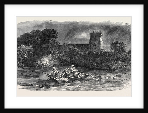 The Inundations in Worcestershire: The Inundation at Powick Ham, 1852 by Anonymous