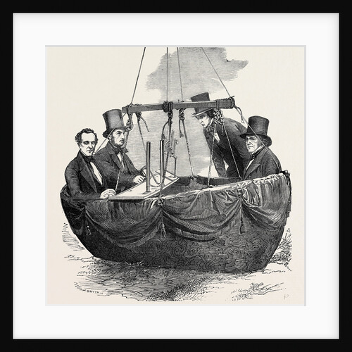 Scientific Balloon Ascent from Vauxhall Gardens, London, 1852; Mr. Nicklin, Mr. Welsh (Second from Left), Mr. Adie (Second from Right), Mr. Green by Anonymous