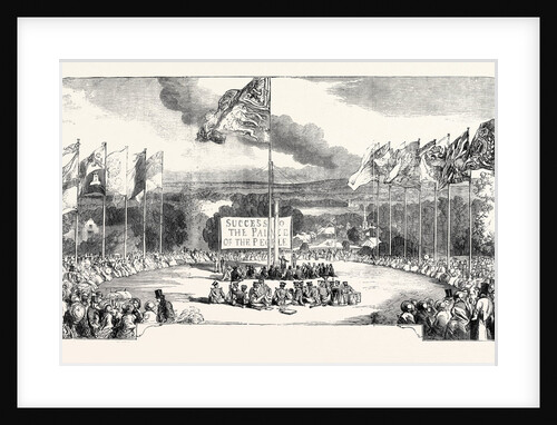 The New Crystal Palace, Sydenham, Placing the First Pillar, 1852 by Anonymous