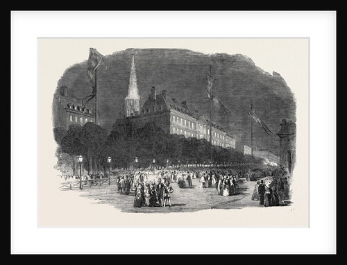 Fete at Strasbourg: The Illumination at Strasbourg, 1852 by Anonymous